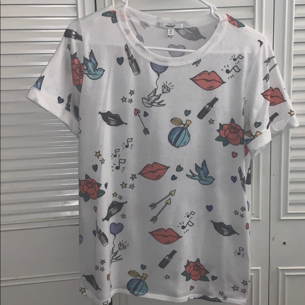 White beauty shirt!